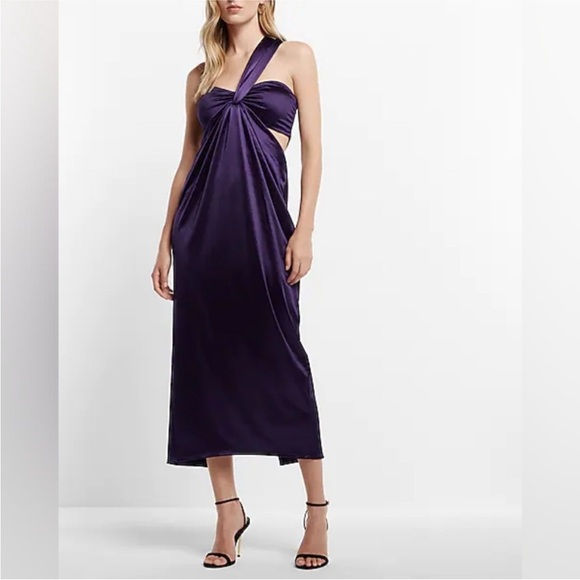 Express One Shoulder Purple Formal Dress - Picture 1 of 9
